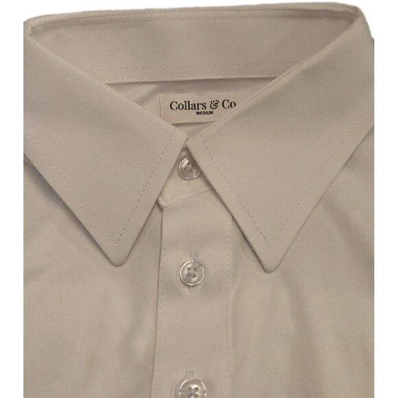 NWOT Collars & Co Men’s M English Spread Collar Polo Shirt – Solid White Read - Picture 5 of 9